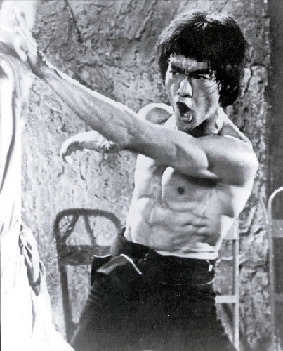 Bruce Lee in action in Enter the Dragon