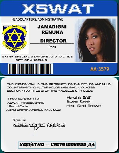 Jamadigni Renuka's ID Card